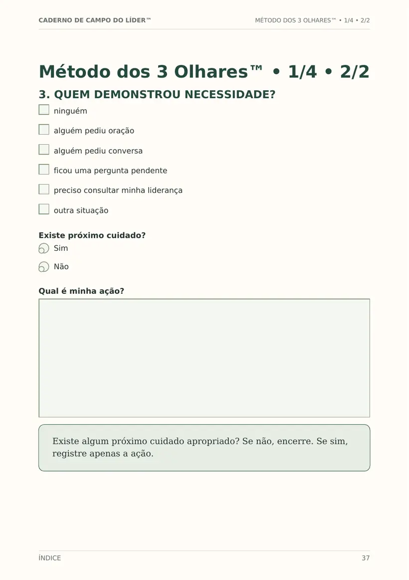 Página real Método dos 3 Olhares